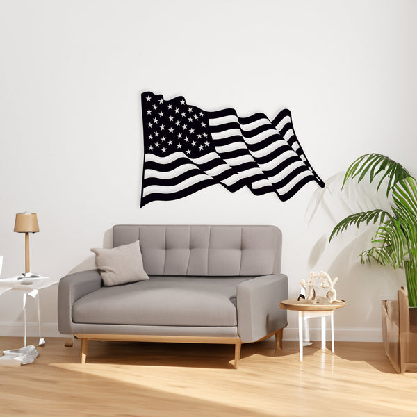 American Flag Silhouette Wall Art Metal, Wall Decor Metal, Wall Decor Interior, Housewarming Gifts, Metal Decor, Wall Decorative Metal