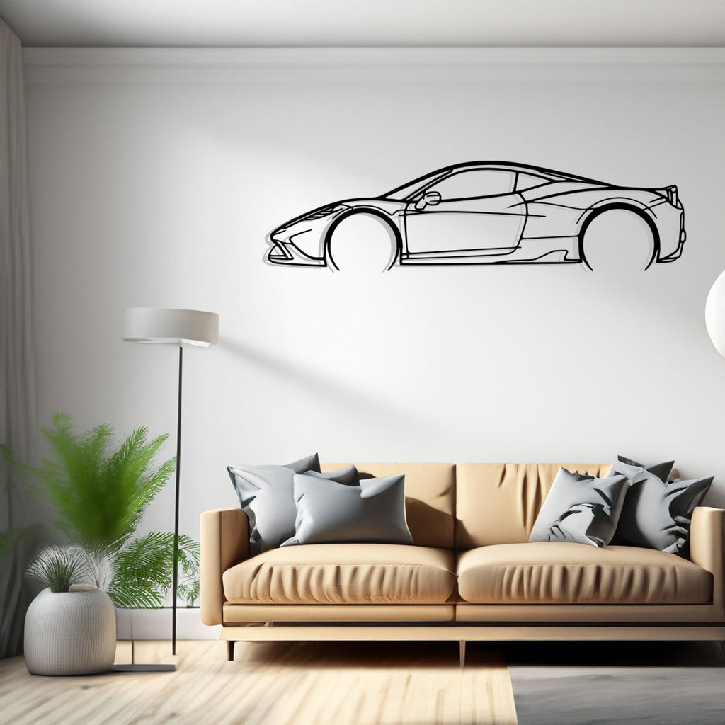 458 Speciale Detailed Silhouette Metal Wall Art, Birthday Gift, Gift for Him, Petrolhead Gift, Car Lover Gift, Metal Car Decor Wall Decor