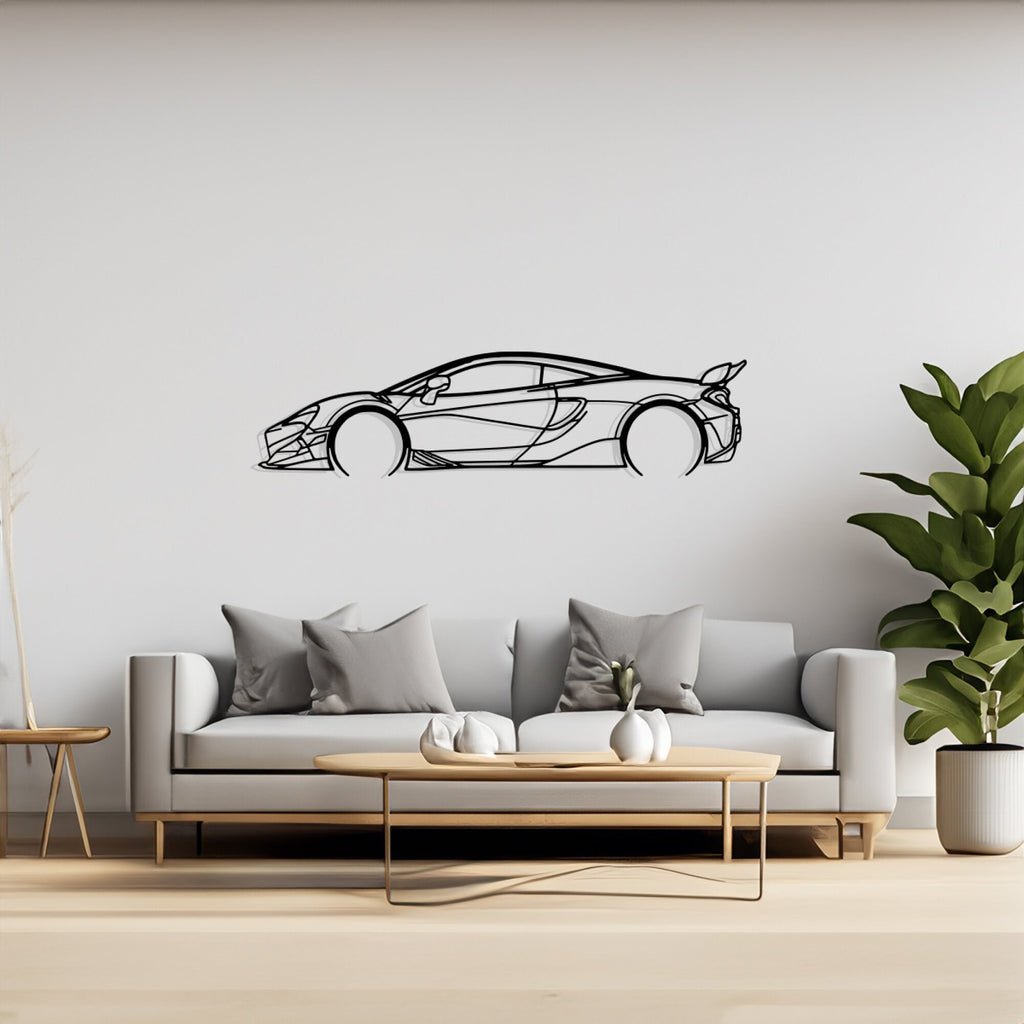 600LT 2019 Detailed Silhouette Metal Wall Art, Birthday Gift, Gift for Him, Petrolhead Gift, Car Lover Gift, Car Wall Decor, Metal Car Gift Wall Decor