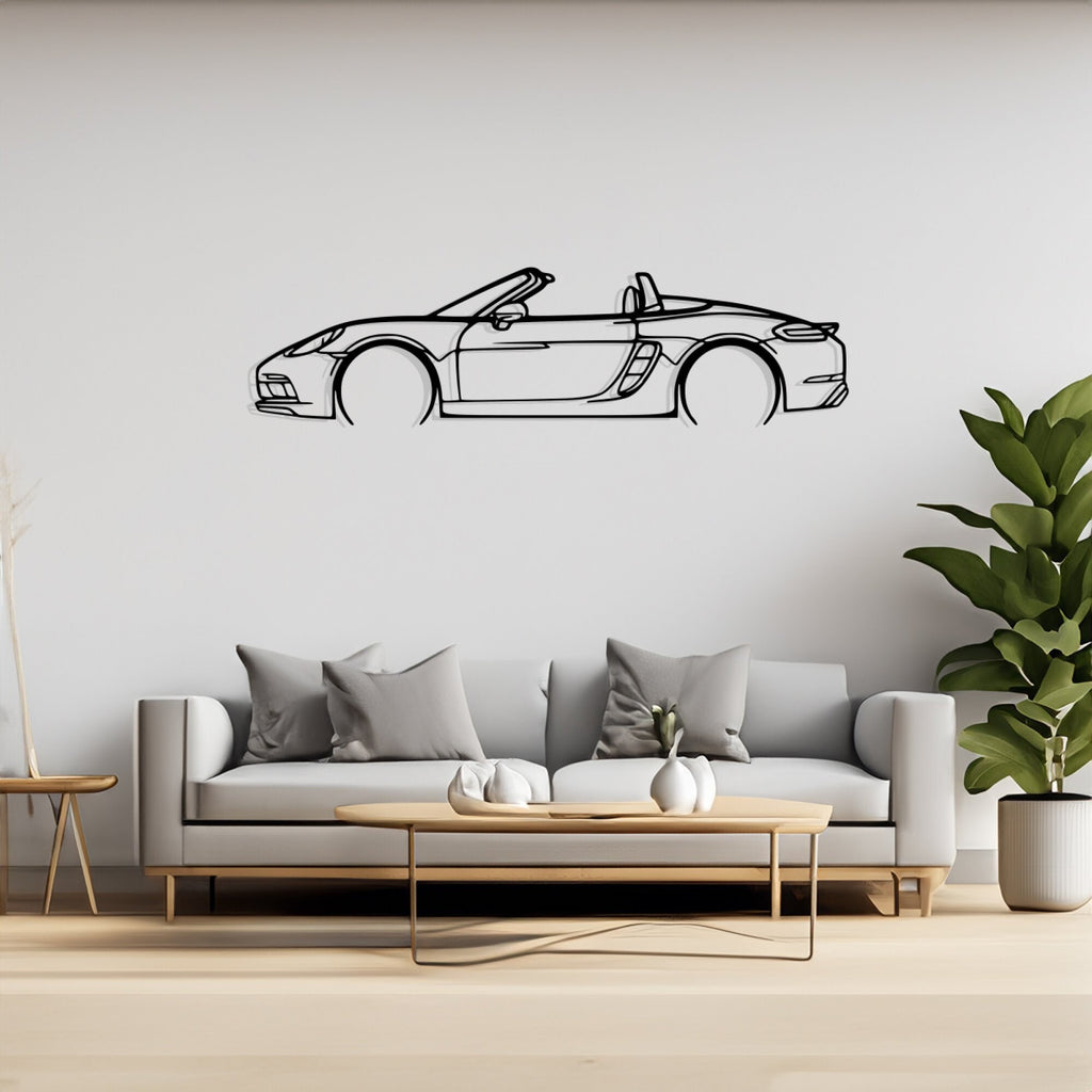 718 Boxster GTS Detailed Silhouette Metal Wall Art, Birthday Gift, Gift for Him, Petrolhead Gift, Car Lover Gift, Car Wall Decor, Metal Car Wall Decor