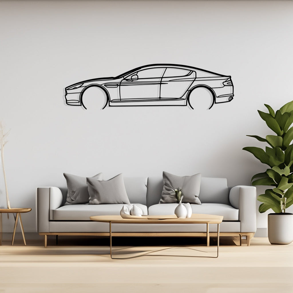 Aston Rapide Detailed Metal Silhouette Wall Art, Birthday Gift, Gift for Him, Petrolhead Gift, Car Lover Gift, Car Wall Decor, Wall Decor