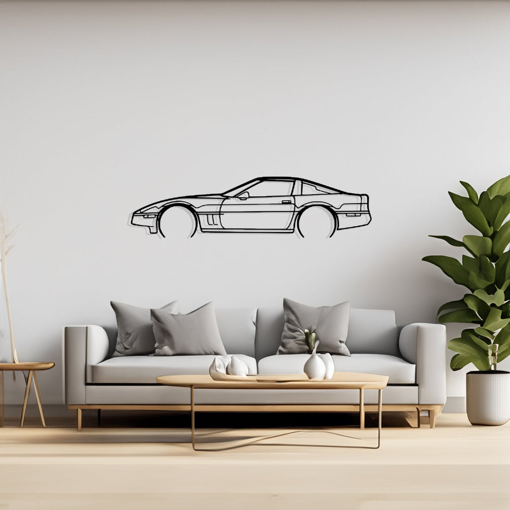 Corvette c4 Detailed Silhouette Metal Wall Art, Birthday Gift, Gift for Him, Petrolhead Gift, Car Lover Gift, Wall Decor, Wall Decor