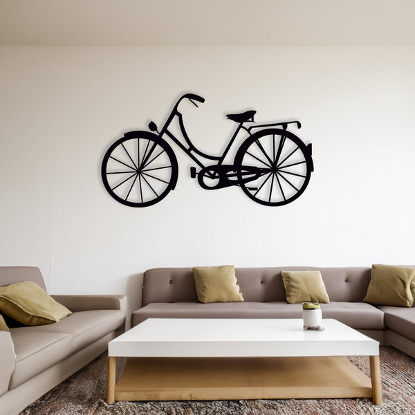 Retro Classic Bicycle Silhouette Metal Wall Decor, Wall Decor Interior, Housewarming Gifts, Metal Decor, Wall Decorative
