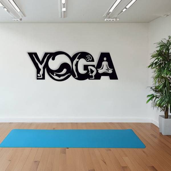 Yoga Silhouette Metal Wall Decor, Wall Decor Interior, Housewarming Gifts, Metal Decor, Wall Decorative