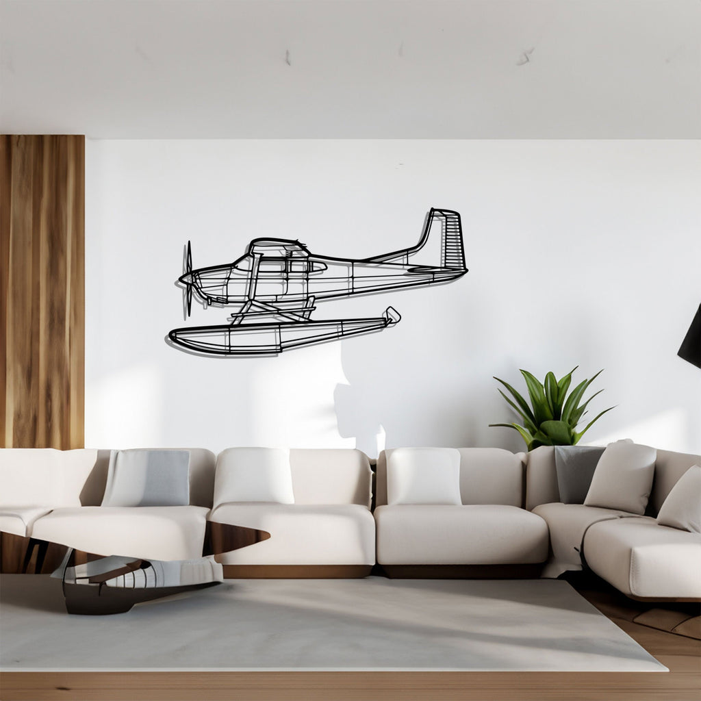 A185F Float Silhouette Metal Wall Art, Airplane Silhouette Wall Decor, Metal Aircraft Wall Art, Aviation Wall Decor, Plane