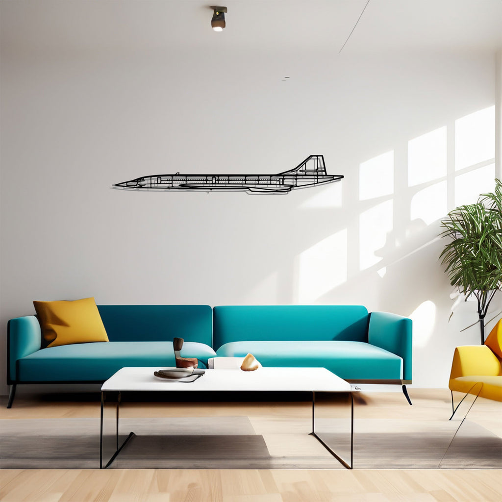 Concorde Silhouette Metal Wall Art, Airplane Silhouette Wall Decor, Metal Aircraft Wall Art, Aviation Wall Decor, Plane