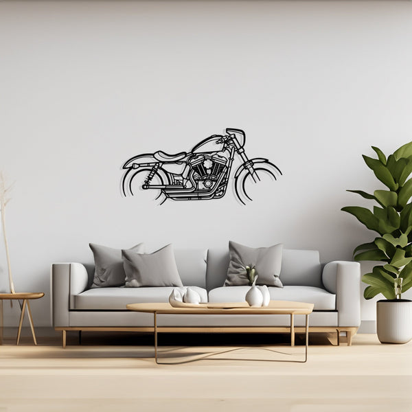 Sportster 48 Silhouette Metal Wall Art, Gift for Him, Petrolhead Gift, Motorcycle Lover Gift, Motorcycle Wall Decor, Motorcycle Silhouette Wall Decor