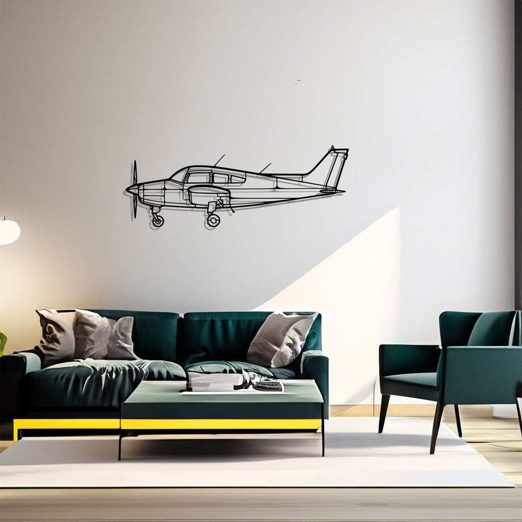 A23-24 Musketeer Silhouette Metal Wall Art, Airplane Silhouette Wall Decor, Metal Aircraft Wall Art, Aviation Wall Decor, Plane