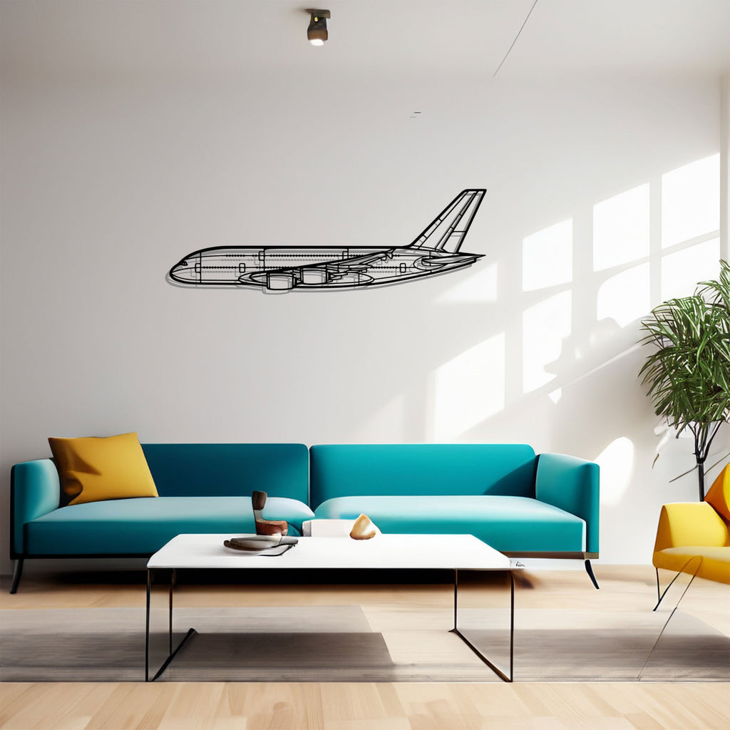 A380-800 Silhouette Metal Wall Art, Airplane Silhouette Wall Decor, Metal Aircraft Wall Art, Aviation Wall Decor, Plane