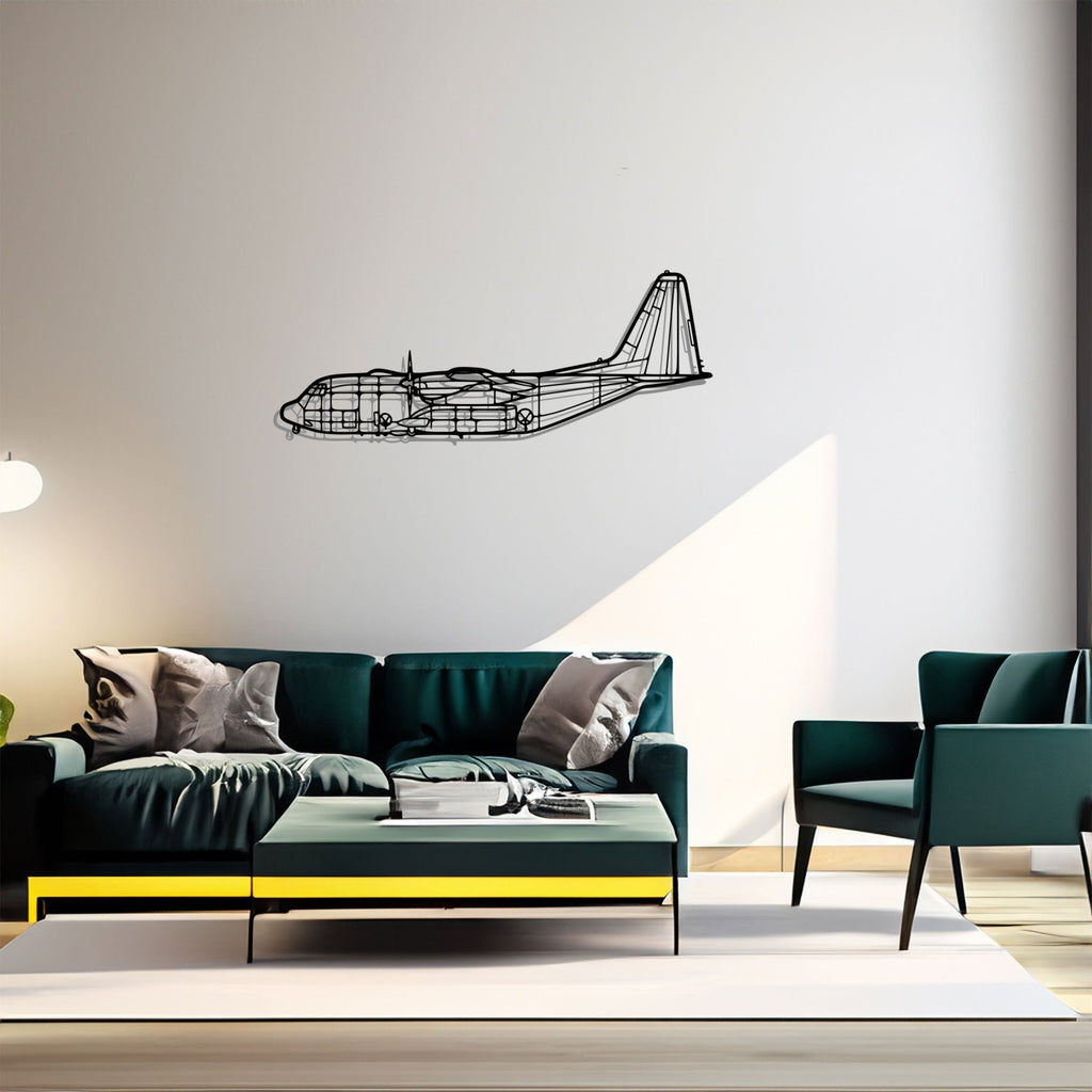 AC-130J Ghostrider Silhouette Metal Wall Art, Airplane Silhouette Wall Decor, Metal Aircraft Wall Art, Aviation Wall Decor, Plane
