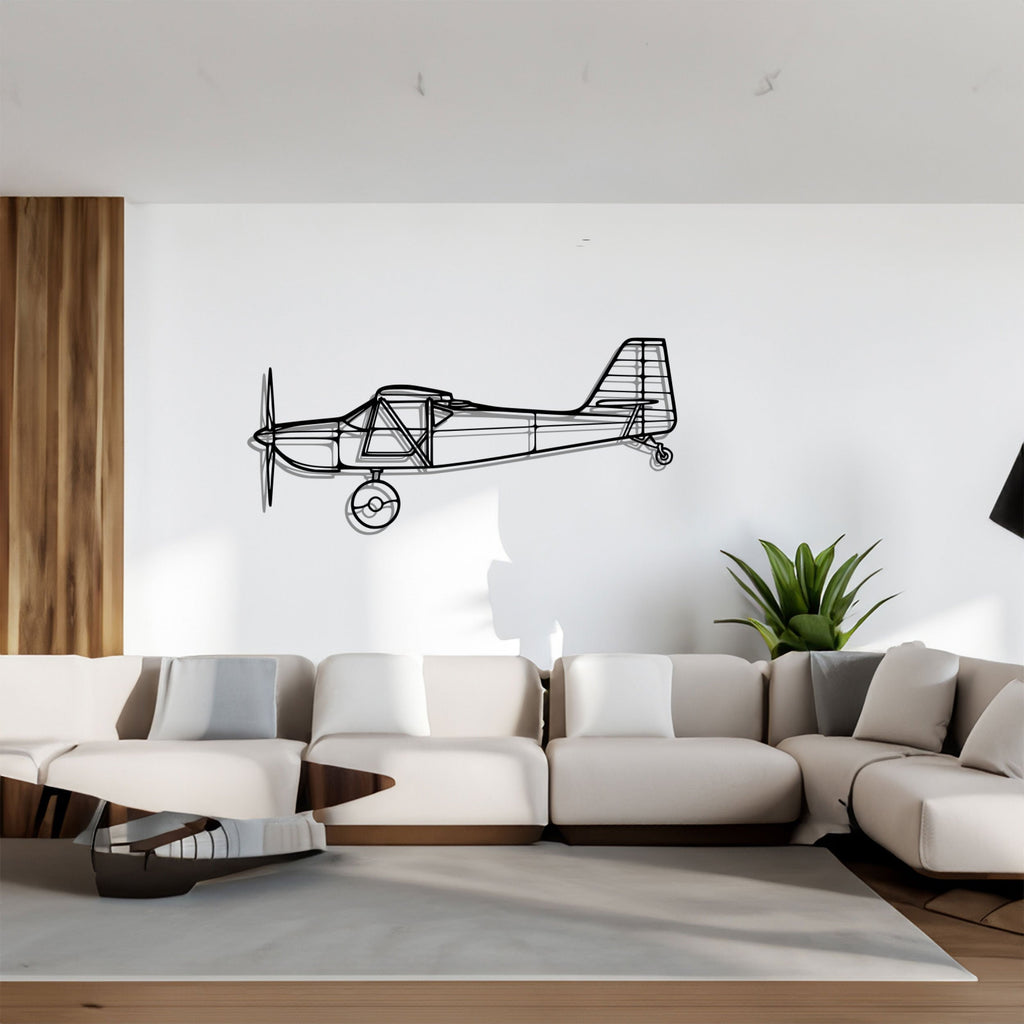 Kitfox 5 Silhouette Metal Wall Art, Airplane Silhouette Wall Decor, Metal Aircraft Wall Art, Aviation Wall Decor, Plane