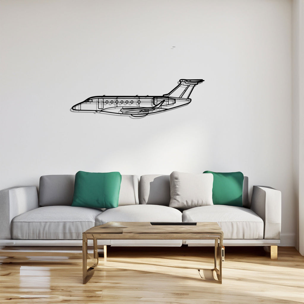 Praetor 600 Silhouette Metal Wall Art, Airplane Silhouette Wall Decor, Metal Aircraft Wall Art, Aviation Wall Decor, Plane