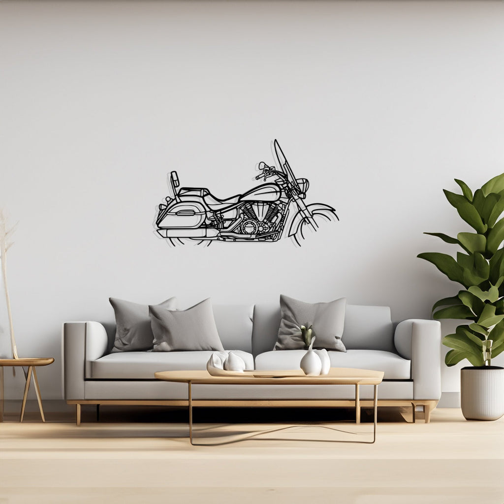 V-Star 1300 Tourer Silhouette Metal Wall Art, Gift for Him, Petrolhead Gift, Motorcycle Lover Gift, Motorcycle Wall Decor, Motorcycle decor Wall Decor