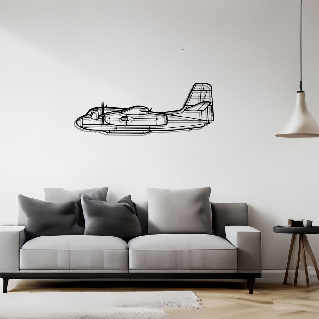 S-2T Silhouette Metal Wall Art, Airplane Silhouette Wall Decor, Metal Aircraft Wall Art, Aviation Wall Decor, Plane