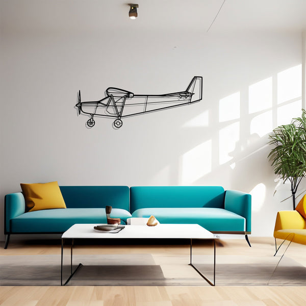 STOL CH 701 Silhouette Metal Wall Art, Airplane Silhouette Wall Decor, Metal Aircraft Wall Art, Aviation Wall Decor, Plane