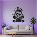 Panneau ancre sirène nautique | Décoration murale en métal LED personnalisée | Cadeau marin pour décor de maison de plage