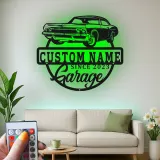 Custom Classic Car Led Light Metal Wall Art Personalized Garage Gift for Him Man Cave Decor 3