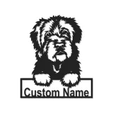 Décoration murale en métal LED personnalisée de chien de berger - Cadeau pour amoureux des animaux