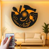 Enseigne de salon personnalisée | Art mural LED en métal sur mesure pour coiffeur | Décoration d’institut de beauté | Cadeau pour coiffeur