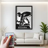 Cartel de metal LED de bloque de salida de nadador personalizado, regalo para atletas, decoración de sala de deportes