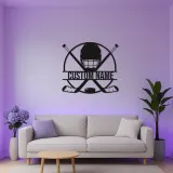 Cartel de metal personalizado de hockey | Luz LED con nombre para habitación infantil | Regalo para jugador de hockey | Decoración mural para cueva masculina
