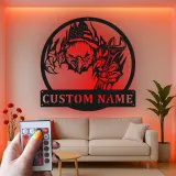 Custom Eagle with Wrench Led Light Metal Wall Art Patriotic Gift for Mechanics Garage Decor