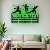 Arte Murale in Metallo per Arti Marziali Personalizzata | Insegna LED Personalizzata per Kung Fu | Regalo Decorativo per Dojo e Scuola di Karate