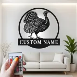 Cartel de metal LED personalizado de pavo para regalo de acción de gracias, decoración para cocina o comedor