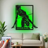 Décoration murale en métal personnalisée pour sprinteuse | Plaque coureuse personnalisée avec lumière LED | Cadeau pour athlète, coach d’athlétisme