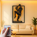 Custom Baseball Pitcher Led Light Metal Wall Art Personalized Gift for Sports Fans Game Room Decor