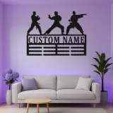 Insegna in metallo personalizzata per Karate | Arte da parete LED per arti marziali | Decorazione per Dojo e regalo per atleta