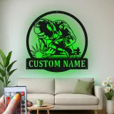 Décoration murale en métal LED personnalisée pour soudeurs - Cadeau de garage pour passionnés de soudure