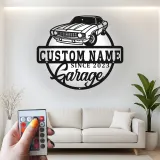Cartel de metal LED de coche deportivo personalizado Regalo para él Decoración de man cave