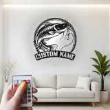 Custom Catfish LED Metal Sign | Personalized Fisherman Gift | Lake House Decor | Lighted Cabin Wall Art