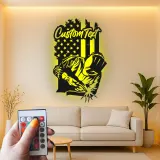 Cartel de metal LED personalizado para entusiastas de la soldadura, regalo para decoraciones de garaje o taller