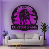Personalisiertes Bull LED Licht Metallschild Rustikale Ranch Deko Geschenk für die Wand