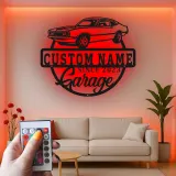 Insegna in metallo LED personalizzata per auto classiche regalo per appassionati di auto decorazione per garage