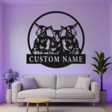 Decoración mural de metal LED de cabra personalizada | Cartel decorativo farmhouse personalizado | Regalo rústico de granero para amantes de las cabras