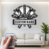 Custom Carpenter Tools Led Light Metal Wall Art Personalized Gift for Woodworkers Workshop Decor 3