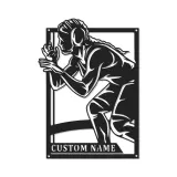 Custom Wrestler Led Light Metal Wall Art Personalized Athlete Gift Sports Room Decor for Wrestling Fans