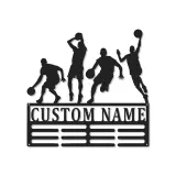 Insegna in metallo LED personalizzata per giocatore di basket - Regalo personalizzato per appassionati di sport e decorazione per sala giochi