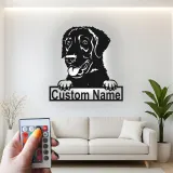 Décoration murale en métal LED personnalisée Labrador Retriever pour les amoureux des chiens 1