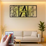Custom Unicorn Led Light Metal Wall Art Personalized Gift for Kids Bedroom Decor with Name and Initial