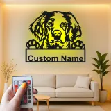 Custom Dog Led Light Metal Wall Art Personalized Pet Parent Gift Living Room Decor for Dog Lovers 3