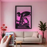 Cartel de metal LED de bloque de salida de nadador personalizado, regalo para atletas, decoración de sala de deportes