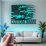 Insegna in metallo LED personalizzata per camion semi, regalo per camionisti, decorazione per garage o man cave 14