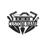 Custom Carpenter Tools Led Light Metal Wall Art Personalized Gift for Woodworkers Workshop Decor 1
