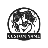 Silueta personalizada de madre e hijo | Decoración mural de metal LED | Decoración personalizada para habitación infantil y regalo para nueva mamá