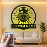 Custom Beetle Led Light Metal Wall Art Unique Gift for Entomologists Nature-Inspired Home Decor
