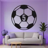 Luz de número de camiseta de fútbol personalizada | Arte mural LED de metal personalizado | Decoración deportiva para la habitación de los niños | Regalo para hijo atleta